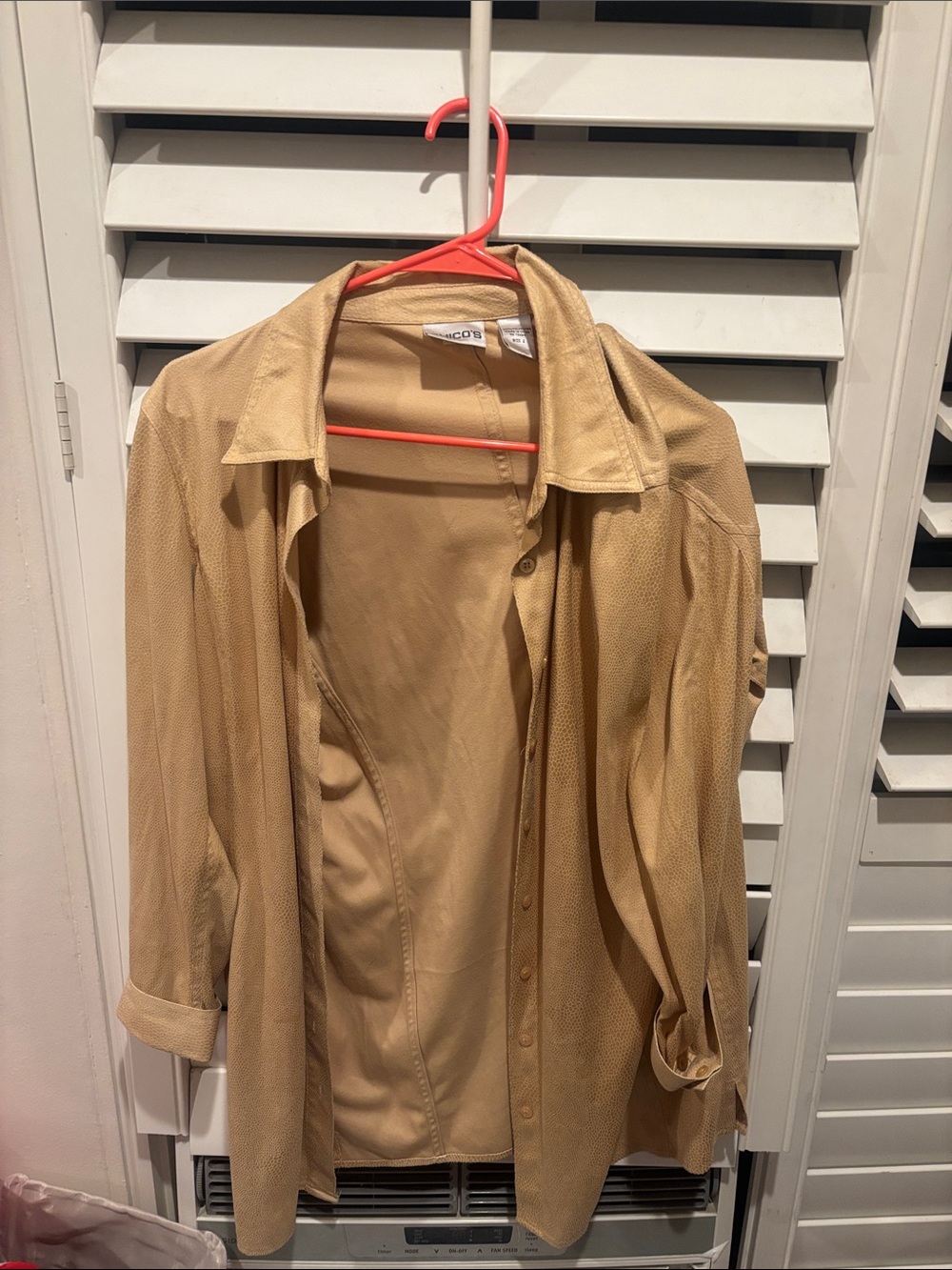 Chico's Beige/Tan Button-Down Blouse